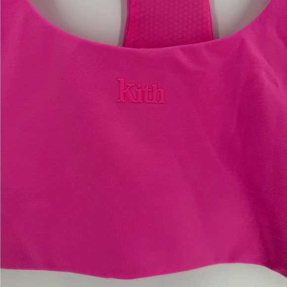 Kith Workout Set Alex Sports Bra & Biker Shorts In Ultra Pink - Picture 3 of 10